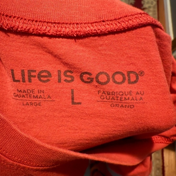 Life is Good Men's Sz L Graphic Crusher T-Shirt with Skiing Design - Picture 3 of 5